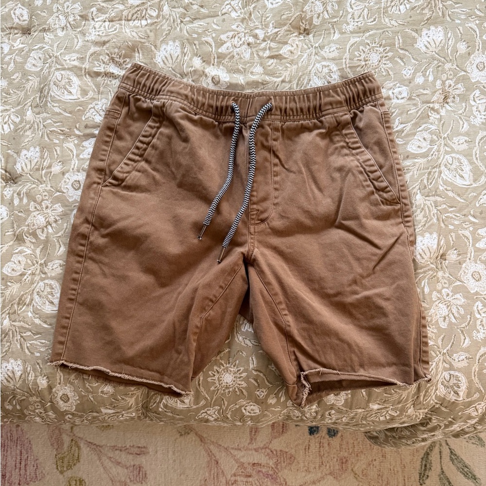 Volcom Men's Khaki Flat Front Shorts